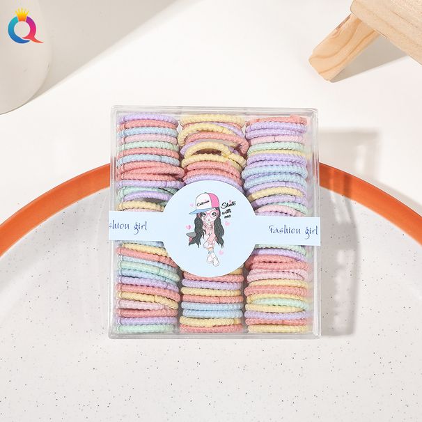 Set di elastici per capelli per bambini - 100 pezzi di elastici colorati per capelli per ragazze, elastici per coda di cavallo morbidi e antiscivolo, accessori per capelli sfusi per la scuola_voghion.com