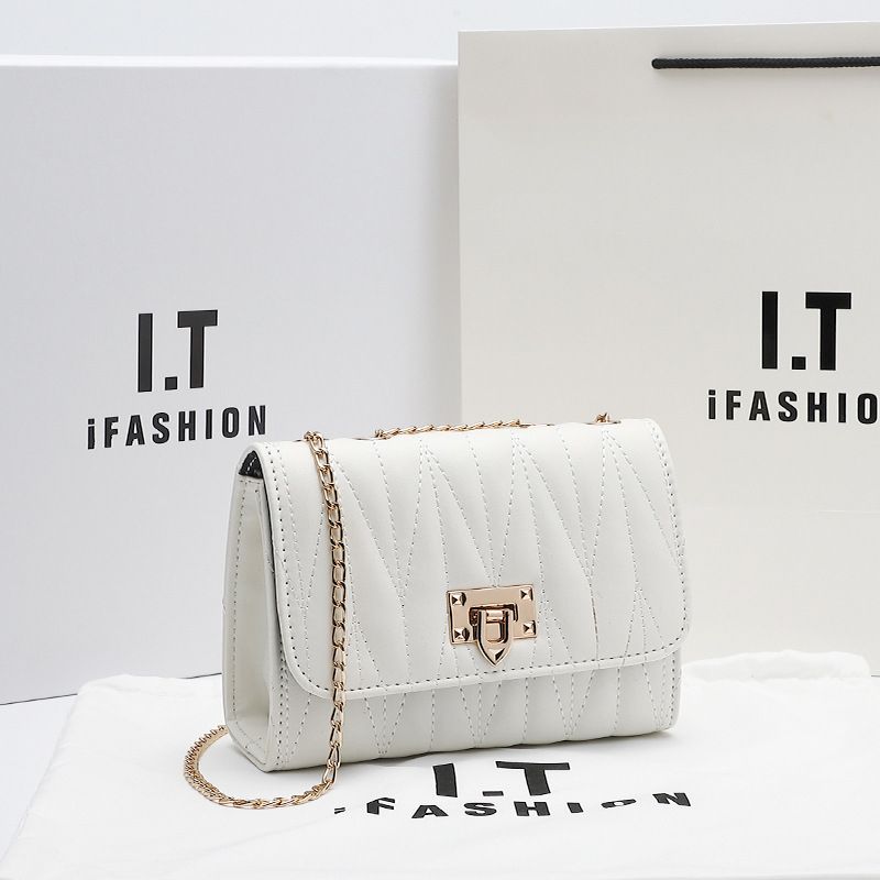 Elegant axelväska med blombroderi - Axelremsväska för kvinnor, trendig sommarväska_voghion.com