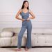 Women's Sleepwears Comfortable Suspender Trousers Two Piece Suit_voghion.com
