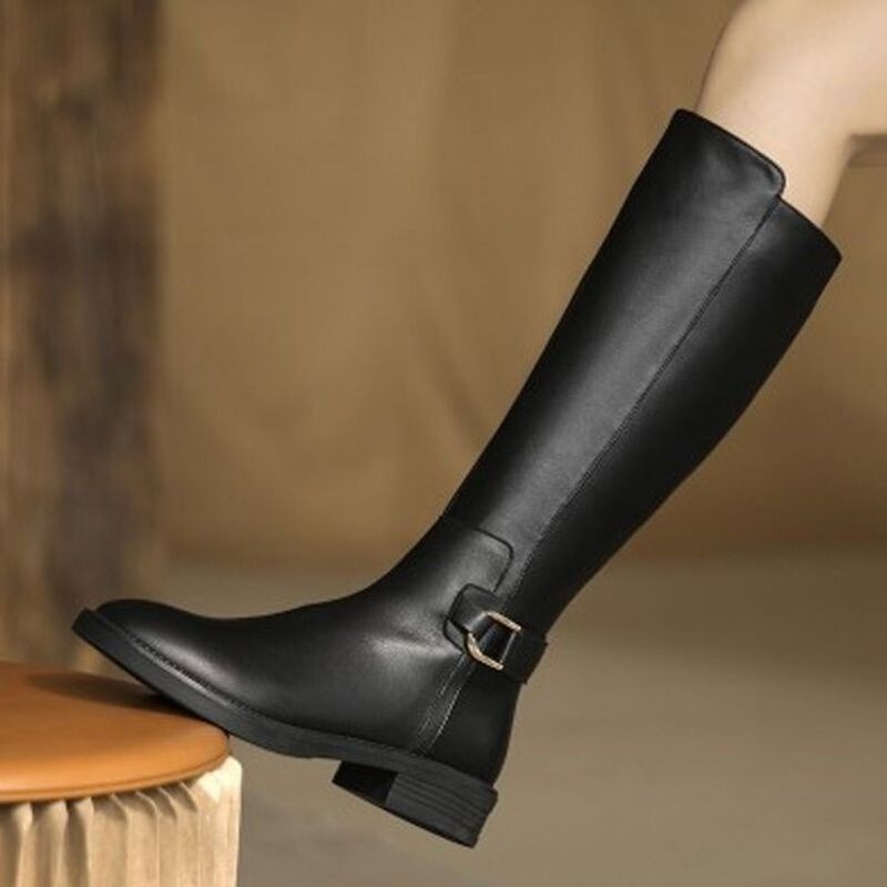 Damenschuhe Lange Ritterfrauen Neue Herbst- und Winter plus Veet Martin Kniehohe kleine Stiefel_voghion.com