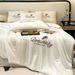 Washed Silk Summer Blanket - Embroidered Lightweight Duvet For Double Bed Cooling Breathable Air Conditioning Use_voghion.com
