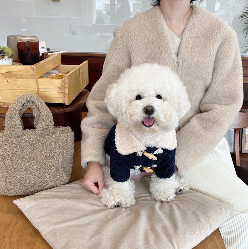 Autumn Winter Thickened Warm Dog Cat Buckle Fleece Jacket Teddy Yorkshire Bichon Small Puppy Clothes_voghion.com