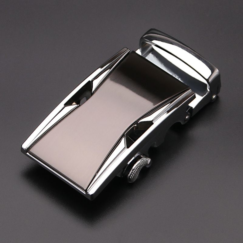 Two-Layer Business Automatic Buckle Casual Youth Edged Cowhide Men's Trouser Belt_voghion.com