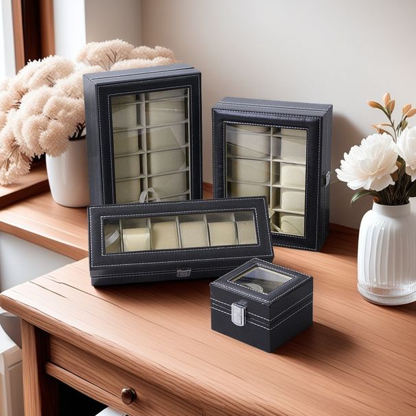 High-end Leather Storage Box Chinese Style Dustproof Anti-oxidation Large Capacity Watch And Cultural Play_voghion.com