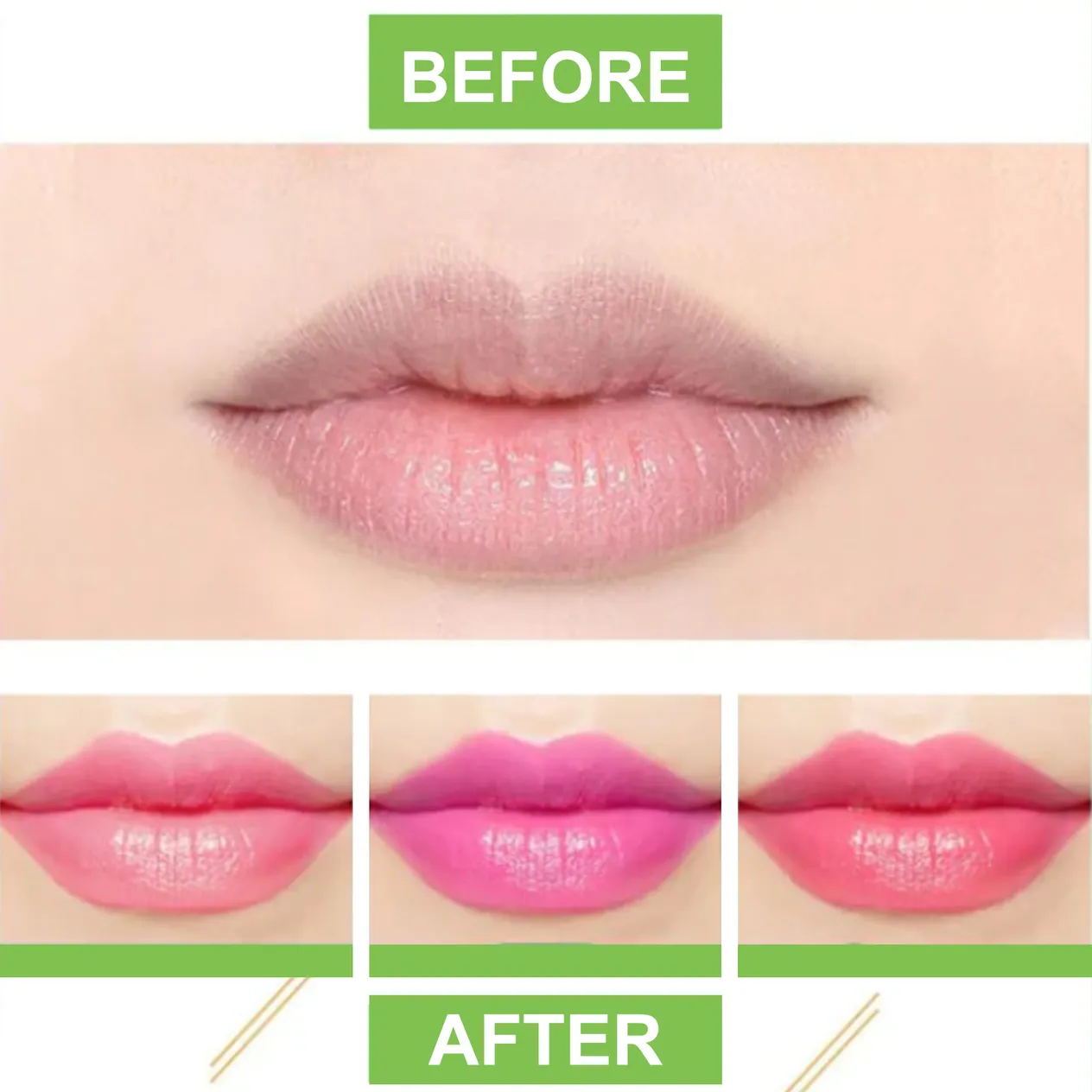 EELHOE Aloe Vera krāsu mainošs lūpu balzams Lūpu mitrinošs pīlings Pīlinga mitrinoša kopšana Pilnību piešķirošs krāsu mainošs lūpu balzams_voghion.com