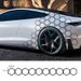 Reflective Car Body Hexagonal Pattern Door 10pcs Pack Honeycomb Pull Flower Side Skirt Stickers DIY Combination_voghion.com