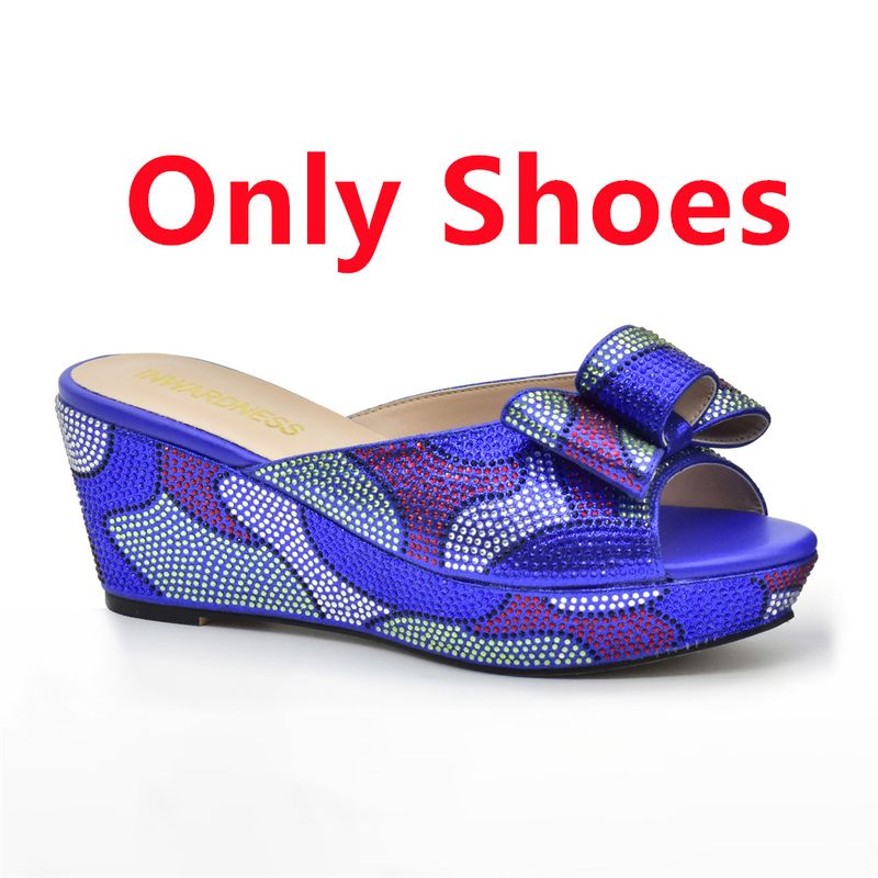Heavy soled rhinestone slippers with waterproof platform Large size suitable for wedding parties banquet with clutch set_voghion.com
