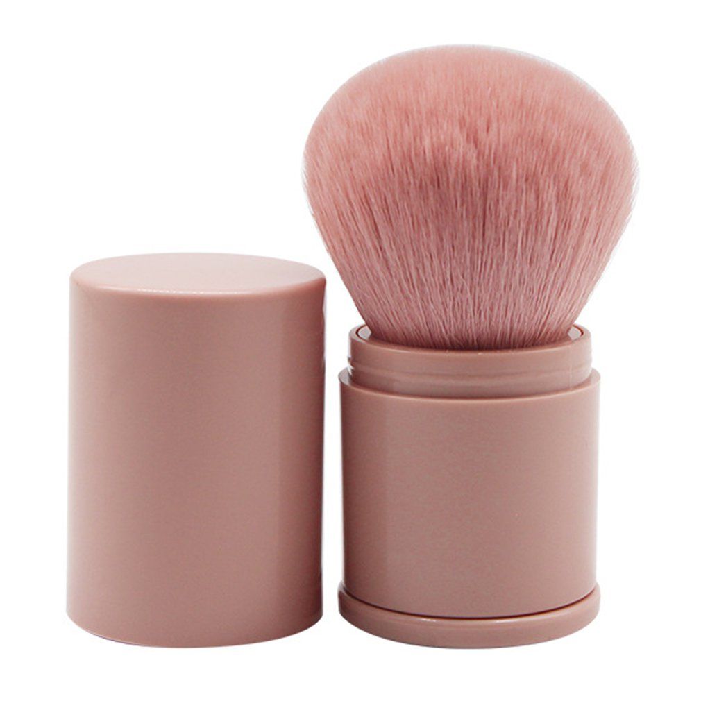 Pincel de maquiagem retrátil Um grande pincel de pó para blush com tampa Conjunto completo de ferramentas de beleza conveniente_voghion.com