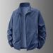 Unbeatable Quality Stand Up Collar Plus Size Sports Commuting Casual Sunscreen Loose Men's Thin Jacket_voghion.com