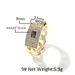 High-End Personality Fashion Geometric Zircon 14K Gold Full Diamond Cuban Chain Design Sense Ring Trend_voghion.com