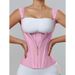 Damen-Dessous, Latex-Taillengürtel, 15 Knochenkorrektur, Weste, Bauch-Taillengürtel, Reißverschluss, Knopf, Körperformung, Top-Spot_voghion.com