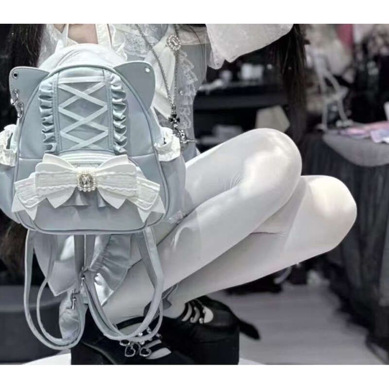 Torba damska Mineral Lace Cat Ears Student Travel Plecaki o dużej pojemności_voghion.com