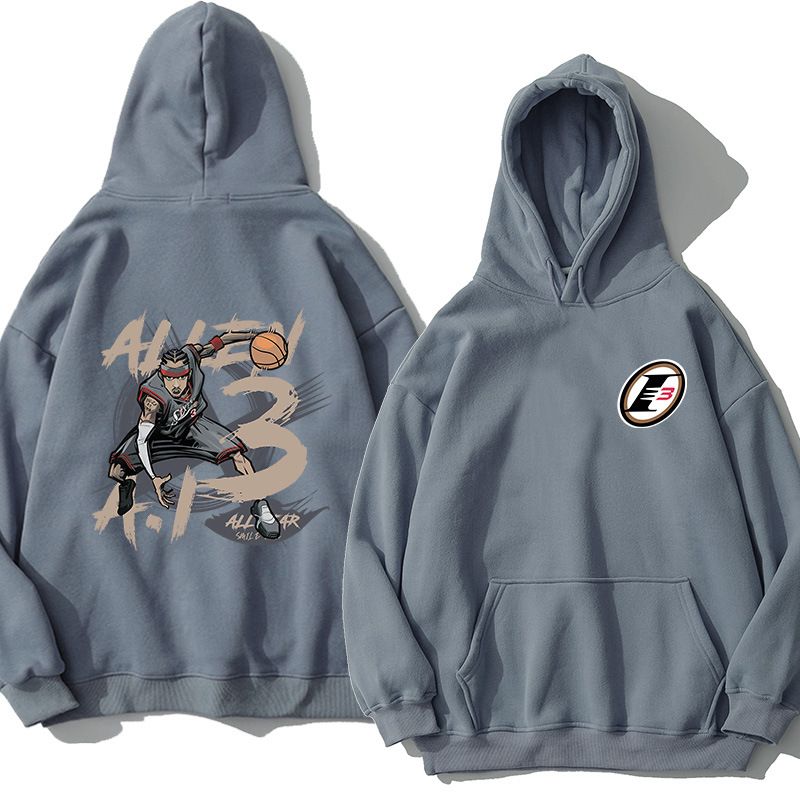 370G Basketball Sport Everson Dribbling Langarm Hoodie Unisex Herbst/Winter Locker sitzende Mode Label_voghion.com