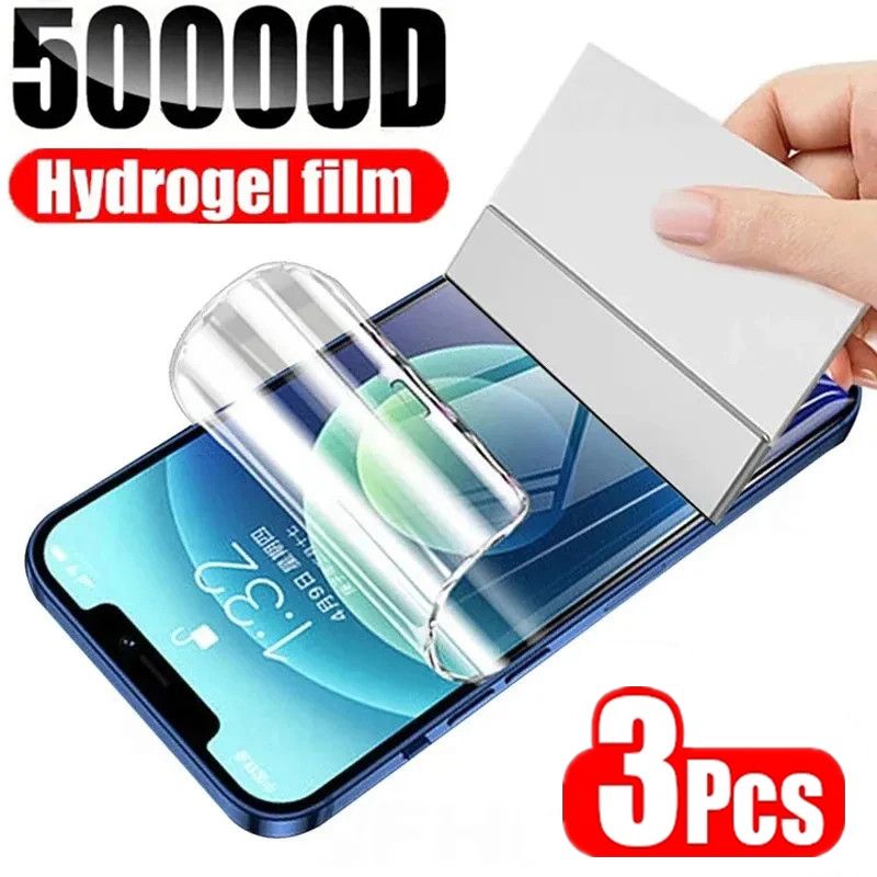 3Pcs Hydrogel Film for iPhone 13 12 11 Pro Max 13 Mini 12 Mini Screen Protector for iPhone XS Max XR 7 8 14 Pl_voghion.com