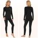 Women's Fleece-Lined Thermal Underwear Set - Winter Warmth Base Layer Top & Pants - Soft & Breathable - Black (S/M/L/XL)_voghion.com