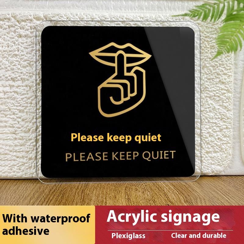 Please keep quiet, warm do not make loud noises, slogans, wall stickers, public place signs, reminder stickers_voghion.com