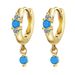 Orecchini a cerchio piccoli, freschi e alla moda in stile coreano con zirconi turchesi, semplici ed eleganti, con clip per orecchini_voghion.com
