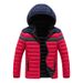 Men's Clothing Sanjianfeng Clothing Cotton Padded Jacket Men's Winter Men's Korean Slim Fit Removable Hood Casual Trend Ribs_voghion.com