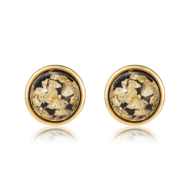 Lahki luksuzni uhani z zlatimi fragmenti iz folije, vrhunski uhani v slogu Hepburn, temperamentni majhni in vsestranski modni uhani_voghion.com