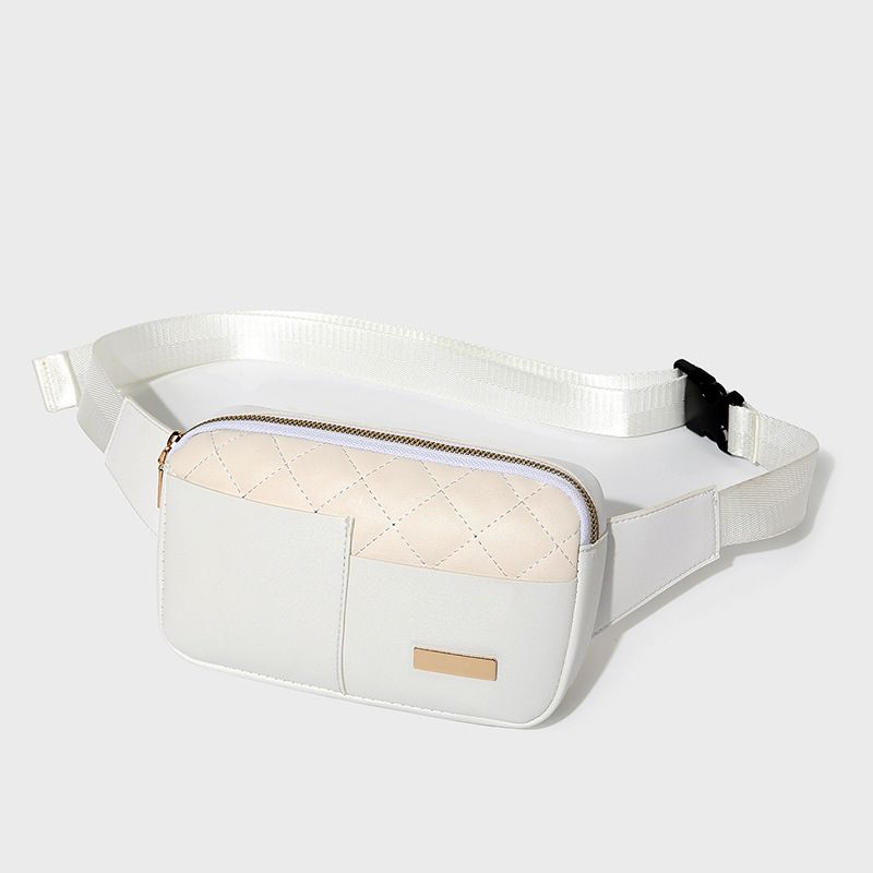 Women's Bag Fashion Embroidery Crossbody Travel Chest Bag Leisure Diamond Stitching Pu Shoulder Waist Bag_voghion.com