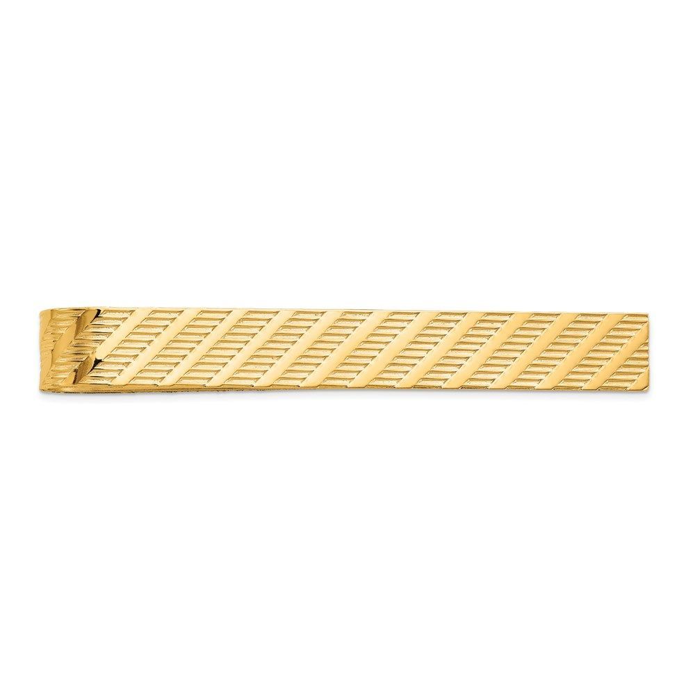 14k Textured Tie Bar_voghion.com