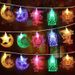 Cross-Border LED String Festival Decoration Colorful Star Accompanying Moon Flashing Lights Wholesale_voghion.com