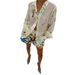 Damenbekleidung Mode Leinen Casual Vielseitiges Hemd Strickjacke Shorts_voghion.com