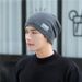 Autumn Winter New Men's Striped Knitted Wool Headband with Plush and Warm Outdoor Cycling Pullover Hat_voghion.com