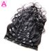 Body Wave Human Extensions 120g/set Clips In Full Head Brazilian Clip on Hair Extension for Women_voghion.com