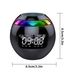 Bluetooth-compatible 5.0 Speaker With LED Digital Alarm Clock Music Player Wireless Ball Shape Clock Speaker Mini BT Speaker_voghion.com