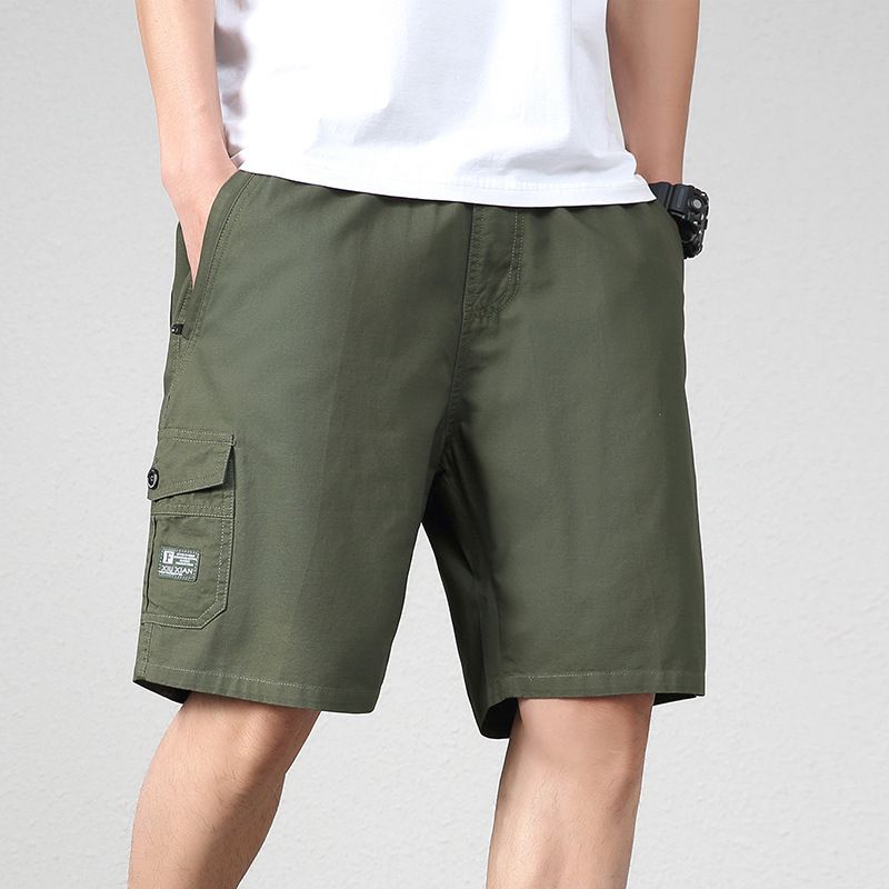 Pantalon cinq-quarts en coton de qualité supérieure pour homme, vêtement de travail fin et décontracté, idéal pour l'été_voghion.com