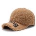 Cappello da donna autunno e inverno berretto da baseball moda semplice berretto invernale casual da esterno in lana di agnello tutto-fiammifero maschile_voghion.com