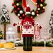 Knitted Christmas Wine Bottle Cover Cozy Snowman Design Holiday Decoration For Wine Gift_voghion.com