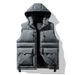 Unisex Hooded Quilted Vest With Fleece Lining - Winter Workwear Style Puffer Vest For Men & Women (Multiple Colors & Sizes)_voghion.com