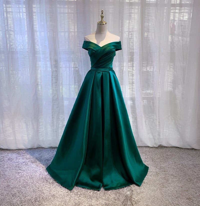 Women's Clothing One shoulder satin evening dress slim fit show off your body annual meeting host dinner dress_voghion.com