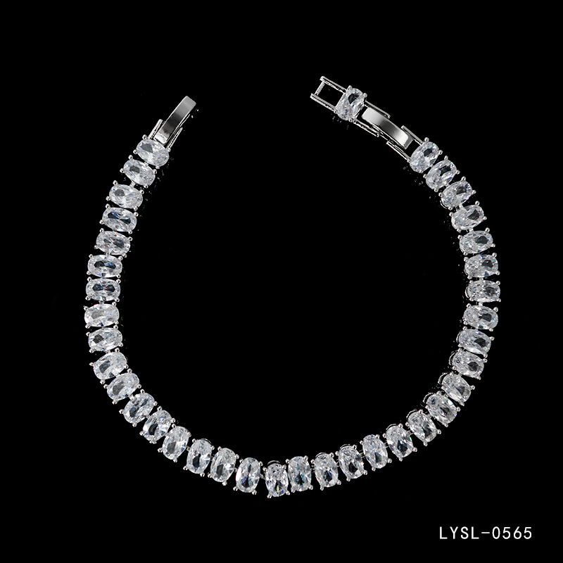 Hip-Hop-einreihige Tenniskette mit eingelegtem Diamanten, trendiges Marken-Luxus-Kupfer-Zirkon-Armband-Zubehör_voghion.com