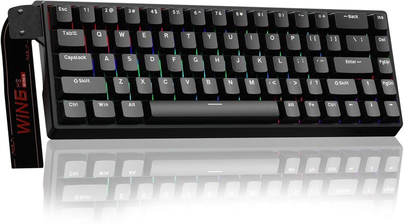 AULA WIN68 HE Mechanische Gaming-Tastatur 60 %, Hall-Effekt-Magnetschalter, Schnellauslösemodus, einstellbare Betätigung, 8000 Hz Abfragerate, RGB-Hintergrundbeleuchtung Wi_voghion.com
