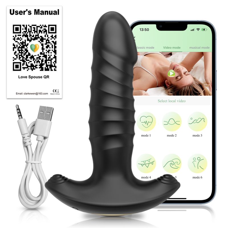 Lietotnes vadības vīriešu prostatas masiera vibrators vīriešiem, geju anālais spraudnis, teleskopisks anālais spraudnis, sieviešu seksa rotaļlieta pieaugušajiem_voghion.com