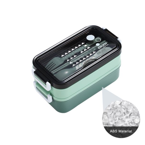 New Lunch Box Bento Box For Student Office Worker Double-layer Microwave Heating Lunch Container Food Storage Container_voghion.com