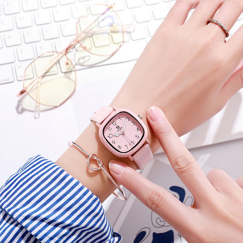 Internet Celebrity Square Watch For Women Ins Style White High Value Junior High School Students Korean Version Simple_voghion.com