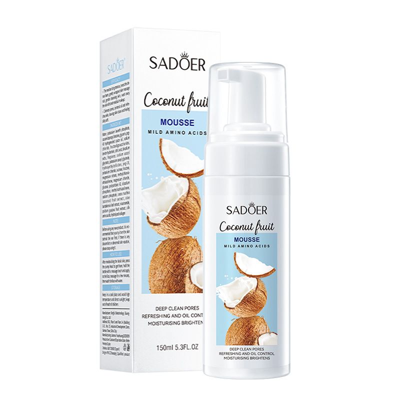 SADOER Coconut Fruit Amino Acid Cleansing Mousse Cleansing 150g Facial Cleanser Summer_voghion.com