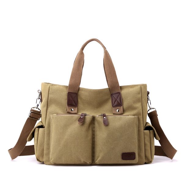 Nuova borsa a tracolla multifunzionale da uomo, in tela, casual, da viaggio, per esterni, di grande capacità_voghion.com