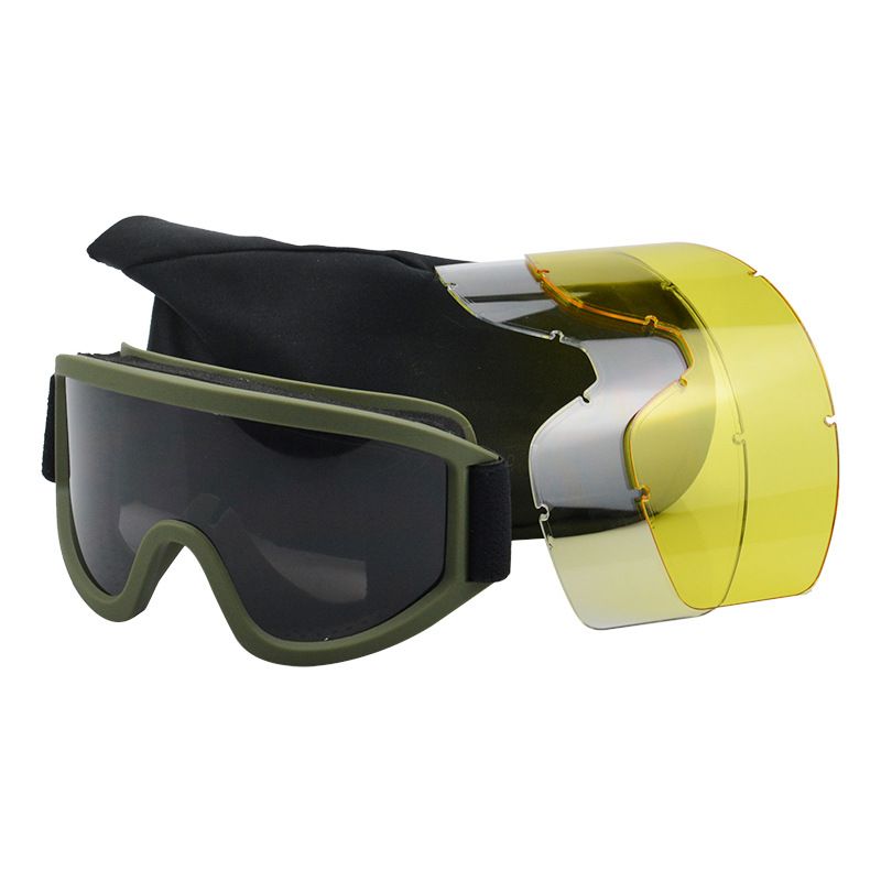Tactical Glasses Set Outdoor CS Live Shooting Anti impact Goggles American Style Exercise Edition_voghion.com