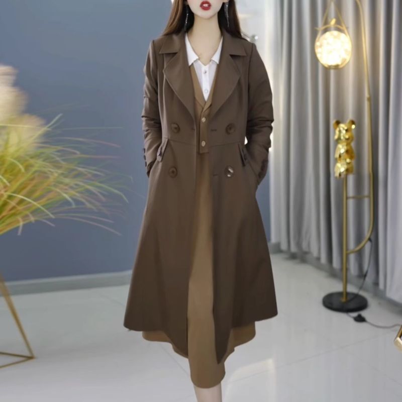 High End Spring And Autumn Trench New Item, Light Luxury, Age Reducing, Western-Style Mother's Outfit, Medium Long_voghion.com