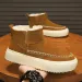 Men Boots Winter New Fashion Simple Style Designer Versatile Thick Sole Plush Cotton Shoes Warm Triple Black Khaki Free_voghion.com