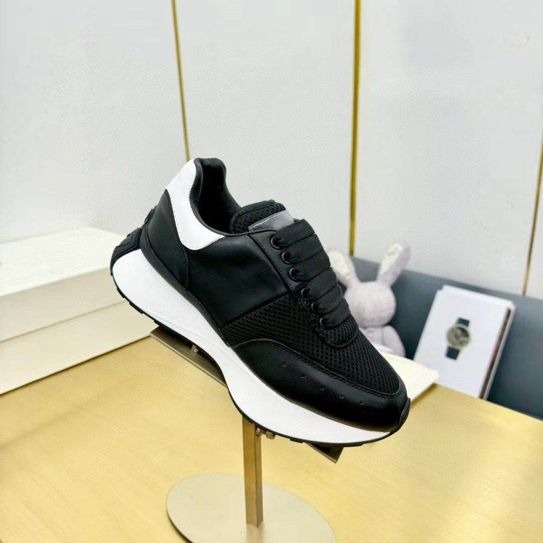 24 Nuovo Stile Agan Color Block Suola Spessa Casual Coppia Bianche Scarpe da Ginnastica in Vera Pelle Unisex_voghion.com