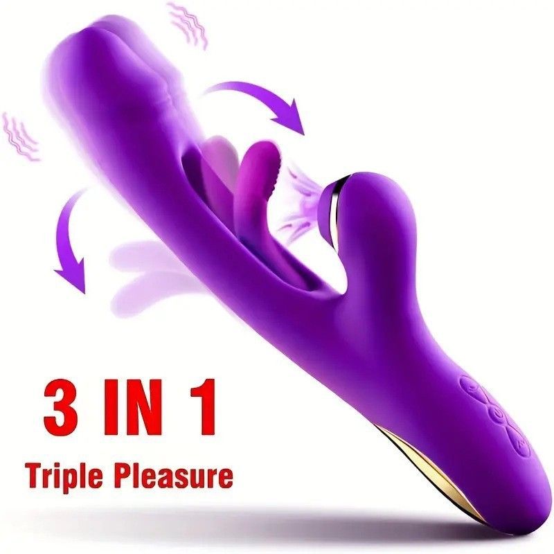 3rd generation tapping sucking button vibrating bar AV simulation dildo masturbator sex toy_voghion.com