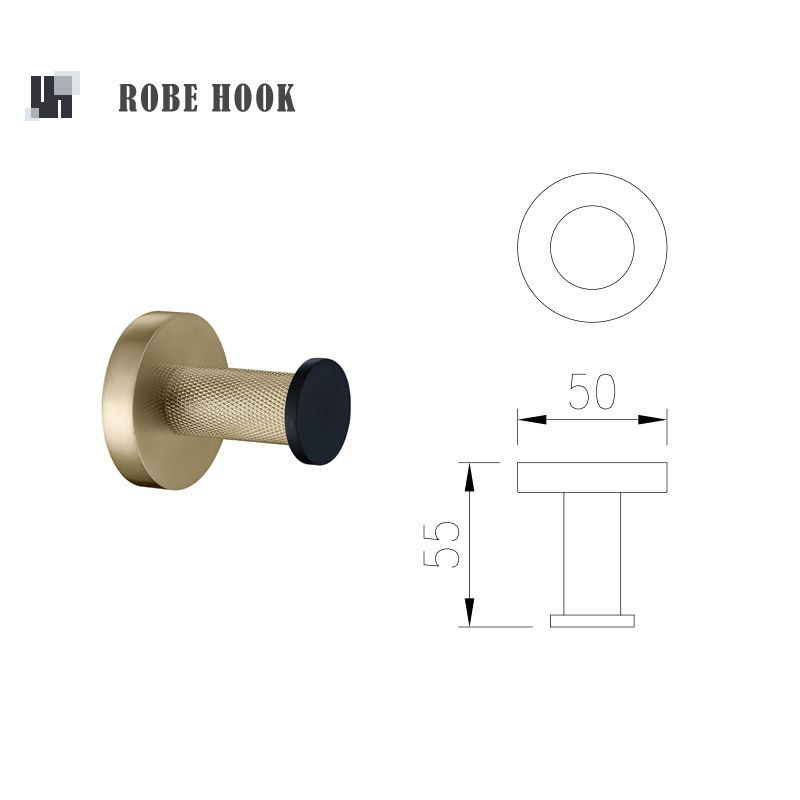 Børstet gull + svart grenseoverskridende håndklestativ håndklestativ vevstativ kleskrok toalettbørste såpekanne baderomshengedrakt_voghion.com