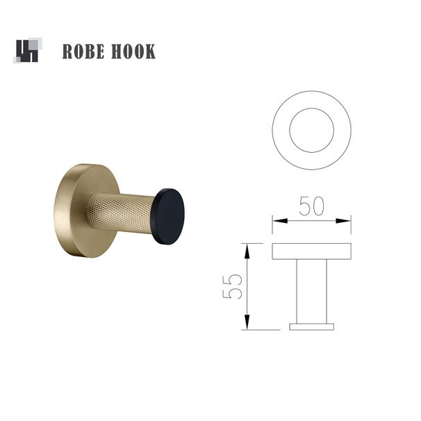 Børstet gull + svart grenseoverskridende håndklestativ håndklestativ vevstativ kleskrok toalettbørste såpekanne baderomshengedrakt_voghion.com