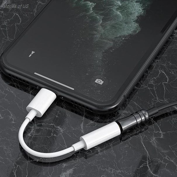 1 kom 3,5 mm AUX priključak za slušalice audio pretvarač adapter kabel za iPhone na 3,5 mm adaptere za slušalice_voghion.com